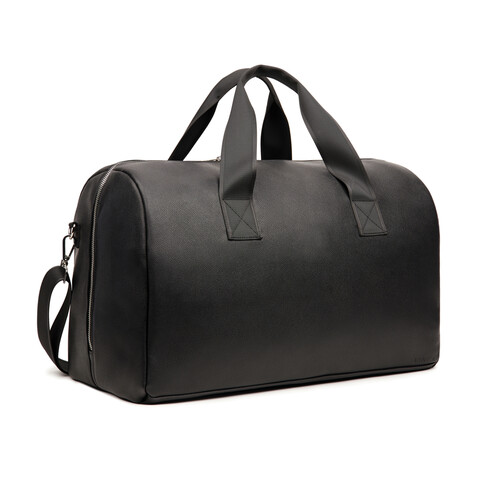 VINGA Bermond Wochenendtasche aus RCS recyceltem PU schwarz bedrucken, Art.-Nr. V707001 VINGA Bermond Wochenendtasche aus RCS recyceltem PU schwarz bedrucken, Art.-Nr. V707001