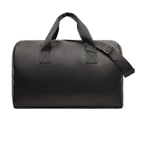 VINGA Bermond Wochenendtasche aus RCS recyceltem PU schwarz bedrucken, Art.-Nr. V707001 VINGA Bermond Wochenendtasche aus RCS recyceltem PU schwarz bedrucken, Art.-Nr. V707001