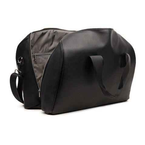 VINGA Bermond Wochenendtasche aus RCS recyceltem PU schwarz bedrucken, Art.-Nr. V707001 VINGA Bermond Wochenendtasche aus RCS recyceltem PU schwarz bedrucken, Art.-Nr. V707001