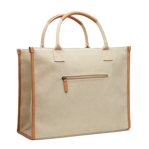 VINGA Bosler Büro-Tasche aus RCS recyceltem Canvas beige bedrucken, Art.-Nr. V762009 VINGA Bosler Büro-Tasche aus RCS recyceltem Canvas beige bedrucken, Art.-Nr. V762009
