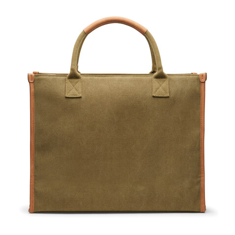 VINGA Bosler Büro-Tasche aus RCS recyceltem Canvas grün bedrucken, Art.-Nr. V762007 VINGA Bosler Büro-Tasche aus RCS recyceltem Canvas grün bedrucken, Art.-Nr. V762007