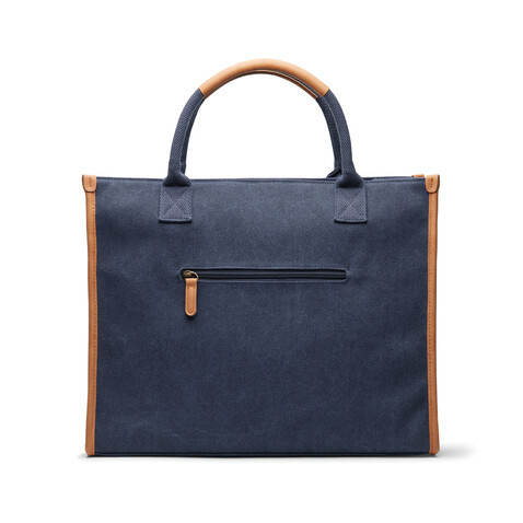 VINGA Bosler Büro-Tasche aus RCS recyceltem Canvas navy blau bedrucken, Art.-Nr. V762005 VINGA Bosler Büro-Tasche aus RCS recyceltem Canvas navy blau bedrucken, Art.-Nr. V762005