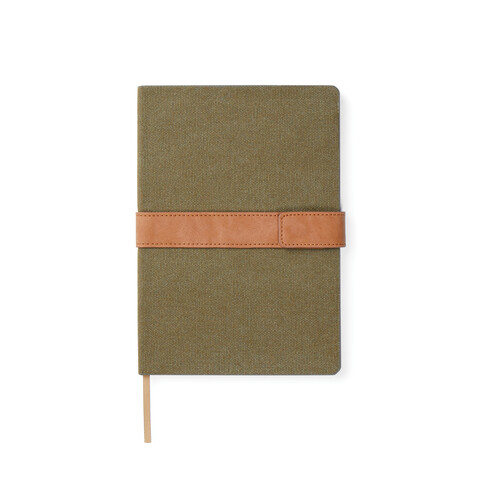VINGA Bosler Notizbuch aus RCS recyceltem Papier grün bedrucken, Art.-Nr. V773307