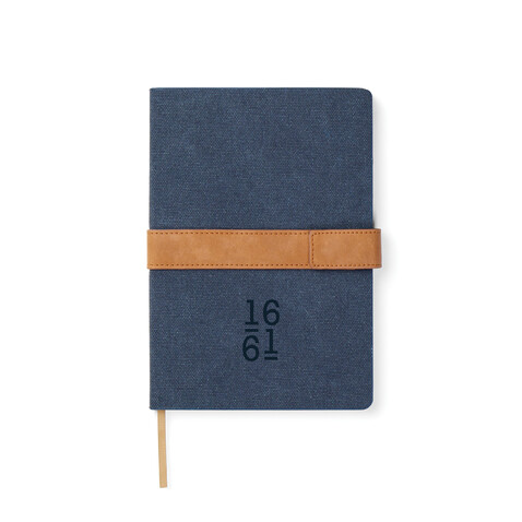 VINGA Bosler Notizbuch aus RCS recyceltem Papier navy blau bedrucken, Art.-Nr. V773305 VINGA Bosler Notizbuch aus RCS recyceltem Papier navy blau bedrucken, Art.-Nr. V773305