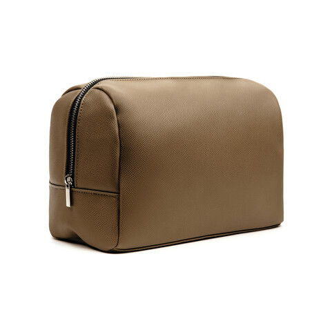 VINGA Bermond Kulturtasche aus RCS recyceltem PU braun bedrucken, Art.-Nr. V820009 VINGA Bermond Kulturtasche aus RCS recyceltem PU braun bedrucken, Art.-Nr. V820009
