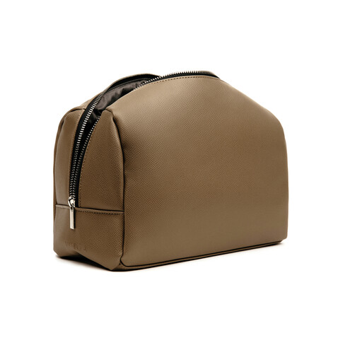 VINGA Bermond Kulturtasche aus RCS recyceltem PU braun bedrucken, Art.-Nr. V820009 VINGA Bermond Kulturtasche aus RCS recyceltem PU braun bedrucken, Art.-Nr. V820009