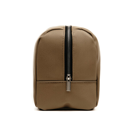 VINGA Bermond Kulturtasche aus RCS recyceltem PU braun bedrucken, Art.-Nr. V820009 VINGA Bermond Kulturtasche aus RCS recyceltem PU braun bedrucken, Art.-Nr. V820009