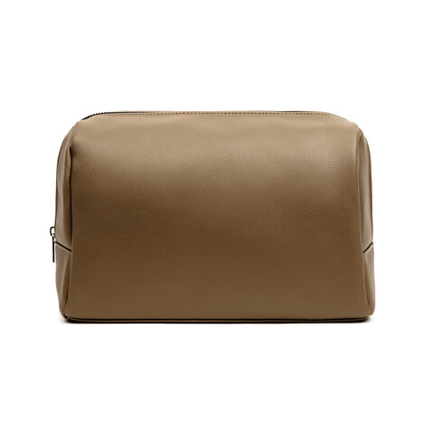 VINGA Bermond Kulturtasche aus RCS recyceltem PU braun bedrucken, Art.-Nr. V820009 VINGA Bermond Kulturtasche aus RCS recyceltem PU braun bedrucken, Art.-Nr. V820009