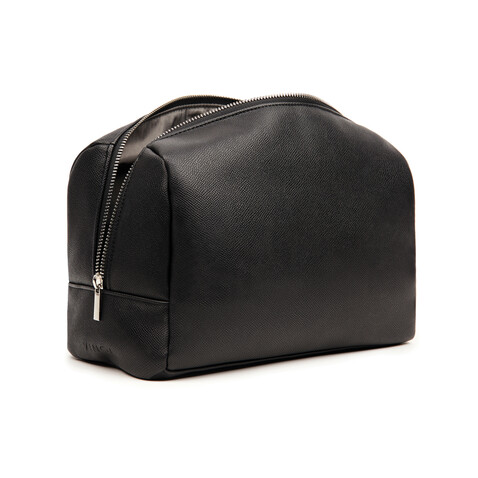 VINGA Bermond Kulturtasche aus RCS recyceltem PU schwarz bedrucken, Art.-Nr. V820001 VINGA Bermond Kulturtasche aus RCS recyceltem PU schwarz bedrucken, Art.-Nr. V820001