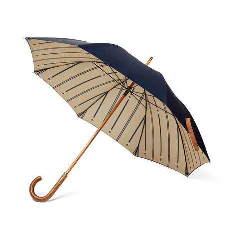 VINGA Bosler AWARE™ Regenschirm aus recyceltem PET navy blau bedrucken, Art.-Nr. V850005 VINGA Bosler AWARE™ Regenschirm aus recyceltem PET navy blau bedrucken, Art.-Nr. V850005