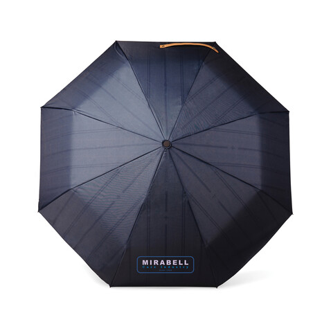 VINGA Bosler AWARE™ 21" faltbarer Schirm aus recyceltem PET navy blau bedrucken, Art.-Nr. V850015 VINGA Bosler AWARE™ 21" faltbarer Schirm aus recyceltem PET navy blau bedrucken, Art.-Nr. V850015
