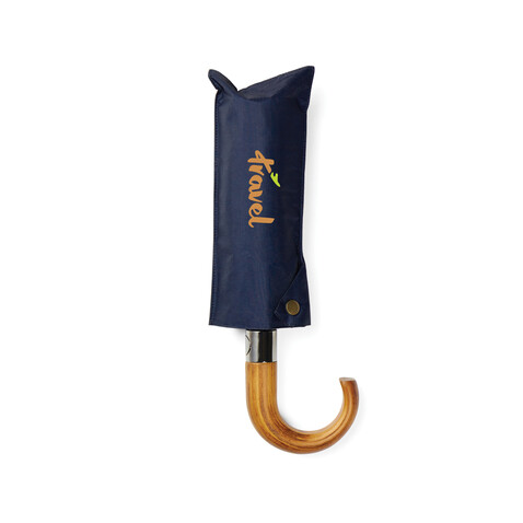 VINGA Bosler AWARE™ 21" faltbarer Schirm aus recyceltem PET navy blau bedrucken, Art.-Nr. V850015 VINGA Bosler AWARE™ 21" faltbarer Schirm aus recyceltem PET navy blau bedrucken, Art.-Nr. V850015