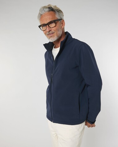 Stanley Navigator - Die Herren-Softshelljacke - French Navy - 5XL bedrucken, Art.-Nr. STJM167C7275X