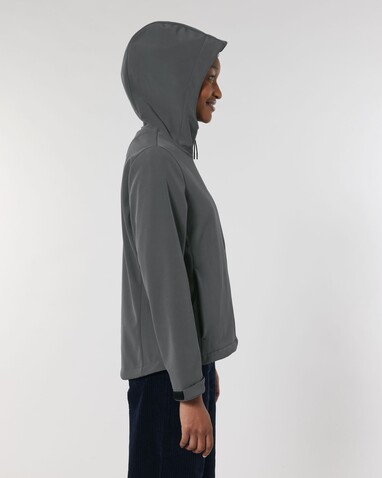 Stella Discoverer - Die Damen-Softshelljacke mit Kapuze - Anthracite - XL bedrucken, Art.-Nr. STJW159C2531X