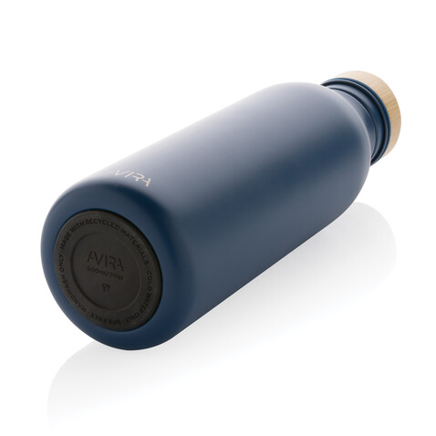 Avira Alcor 600ml Wasserflasche aus RCS rec. Stainless-Steel navy blau bedrucken, Art.-Nr. P438.065 Avira Alcor 600ml Wasserflasche aus RCS rec. Stainless-Steel navy blau bedrucken, Art.-Nr. P438.065