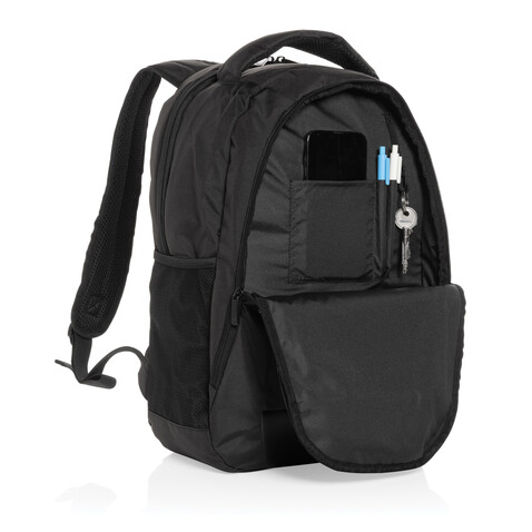 Impact AWARE™ Boardroom-Laptop-Rucksack PVC-frei schwarz bedrucken, Art.-Nr. P763.071 Impact AWARE™ Boardroom-Laptop-Rucksack PVC-frei schwarz bedrucken, Art.-Nr. P763.071