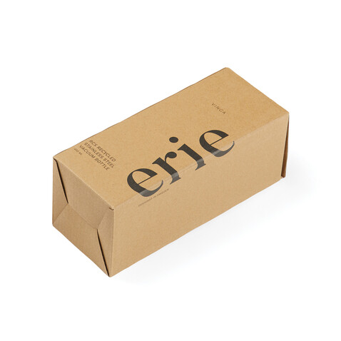VINGA Erie 450ml Vakuumflasche aus RCS recyceltem Stahl grün bedrucken, Art.-Nr. V430017