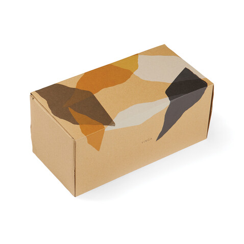 VINGA Santos kuschelige Hausschuhe aus RCS recyceltem PET off white bedrucken, Art.-Nr. V499201SM
