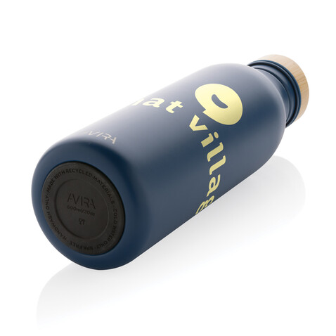 Avira Alcor 600ml Wasserflasche aus RCS rec. Stainless-Steel navy blau bedrucken, Art.-Nr. P438.065 Avira Alcor 600ml Wasserflasche aus RCS rec. Stainless-Steel navy blau bedrucken, Art.-Nr. P438.065