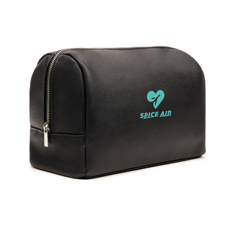 VINGA Bermond Kulturtasche aus RCS recyceltem PU schwarz bedrucken, Art.-Nr. V820001 VINGA Bermond Kulturtasche aus RCS recyceltem PU schwarz bedrucken, Art.-Nr. V820001
